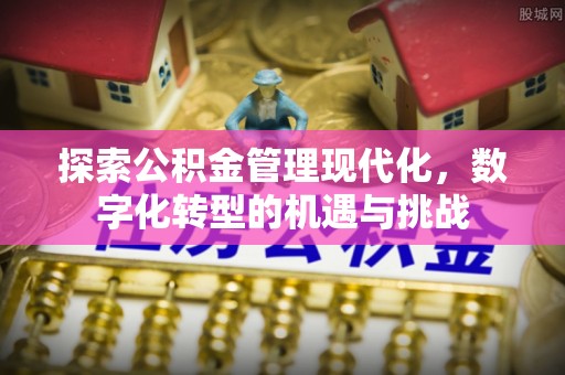江门探索公积金管理现代化，数字化转型的机遇与挑战