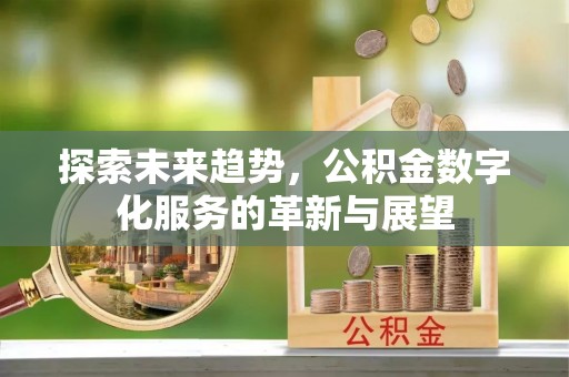江门探索未来趋势，公积金数字化服务的革新与展望